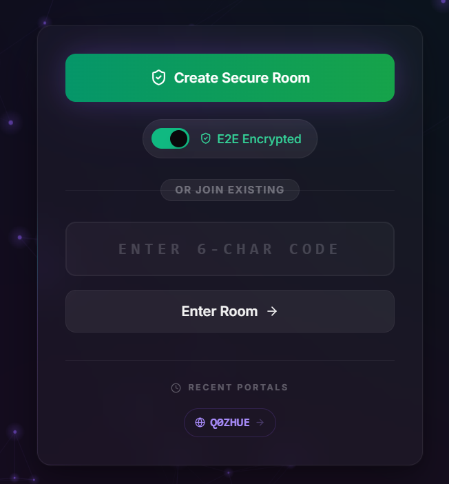 E2E encrypted room